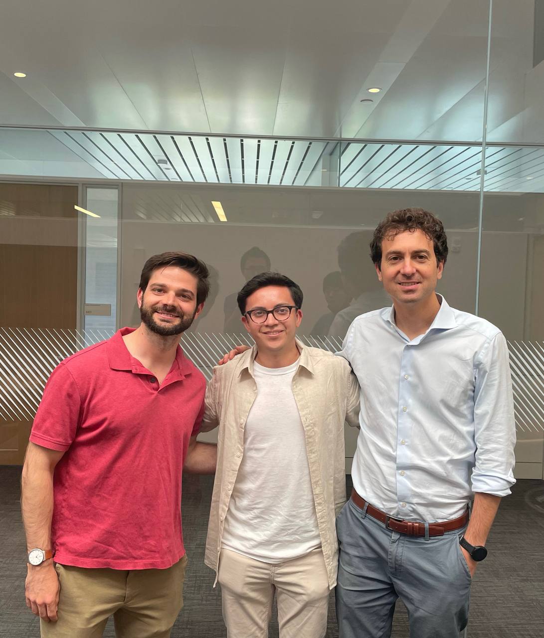 Erick with Professors Sean Higgins and Jacopo Ponticelli